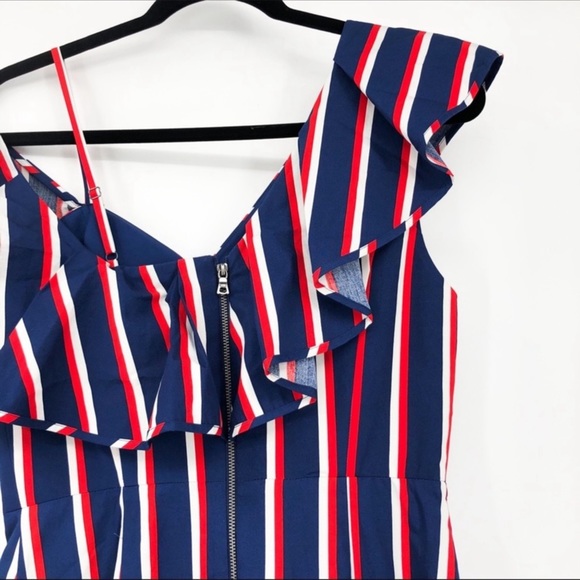 Alice + Olivia Laflora Asymmetrical Ruffle Dress Sz S/4 - Picture 4 of 8